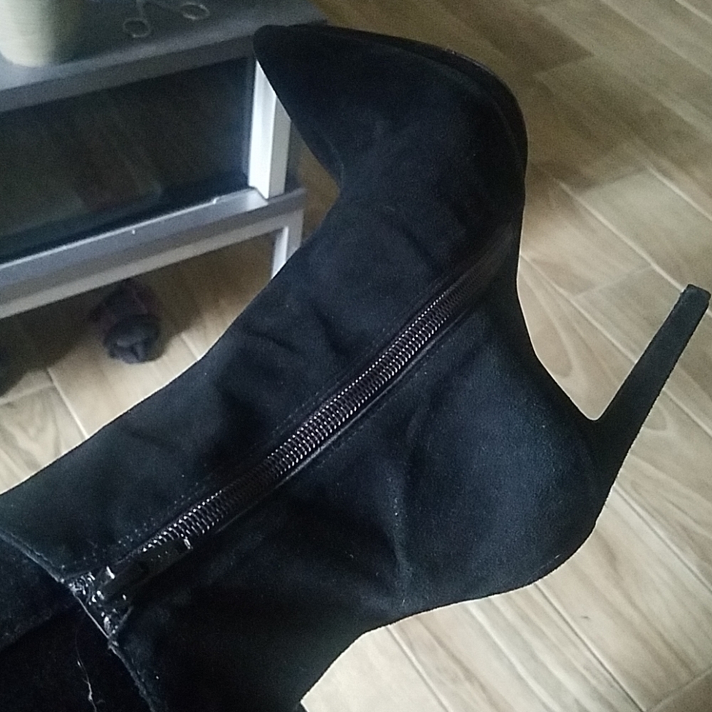 Jeffery Campbell Black Suede Boots